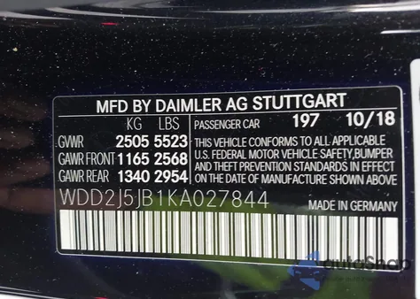 2019 Mercedes-Benz Cls 450 z USA, uszkodzony, nr VIN WDD2J5JB1KA027844